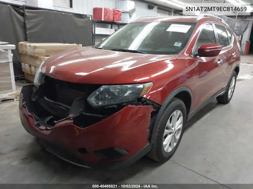 2014 Nissan Rogue Sv VIN: 5N1AT2MT9EC814659 Lot: 40495821