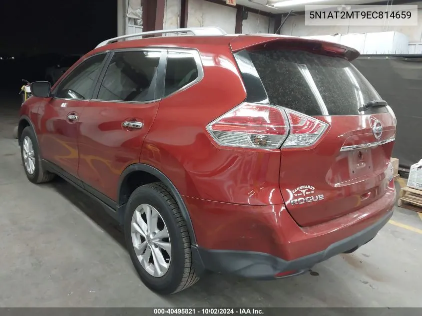 2014 Nissan Rogue Sv VIN: 5N1AT2MT9EC814659 Lot: 40495821