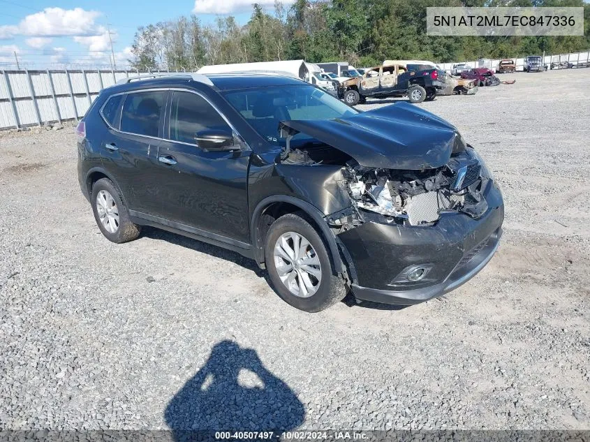 2014 Nissan Rogue Sv VIN: 5N1AT2ML7EC847336 Lot: 40507497