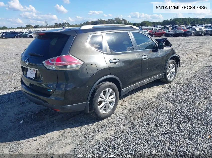 2014 Nissan Rogue Sv VIN: 5N1AT2ML7EC847336 Lot: 40507497