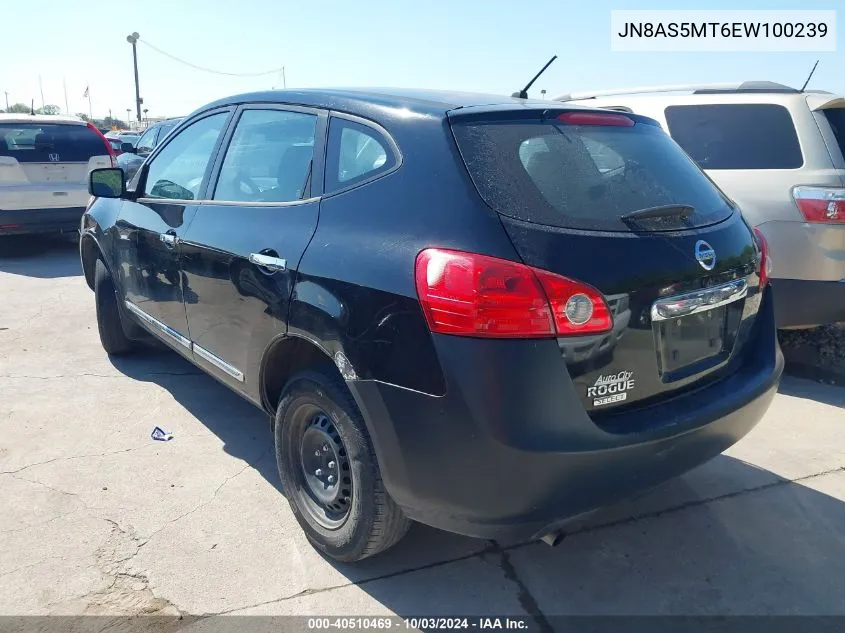 2014 Nissan Rogue Select S VIN: JN8AS5MT6EW100239 Lot: 40510469