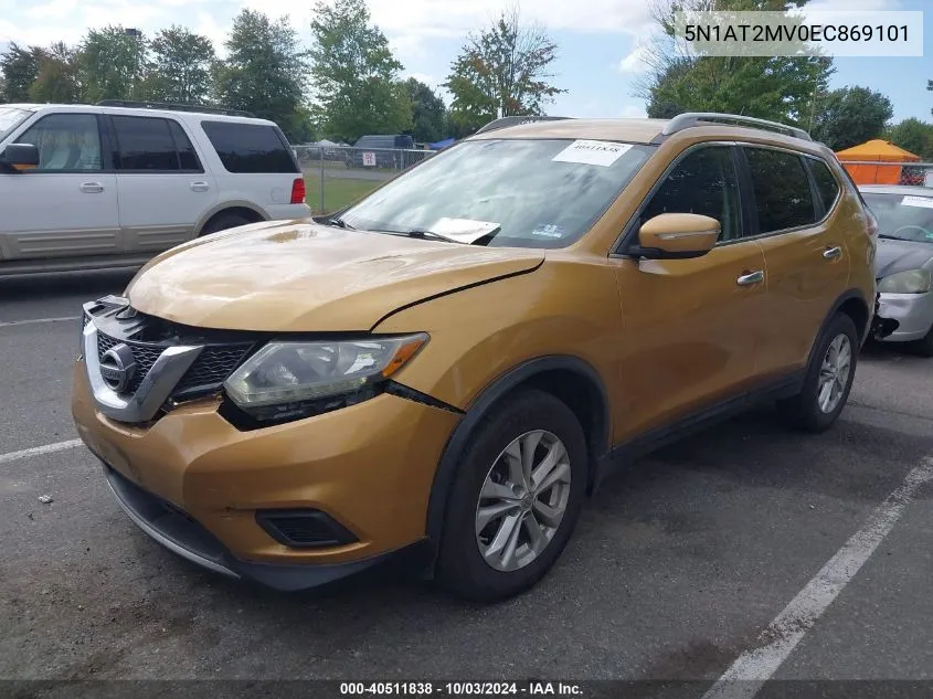 2014 Nissan Rogue Sv VIN: 5N1AT2MV0EC869101 Lot: 40511838