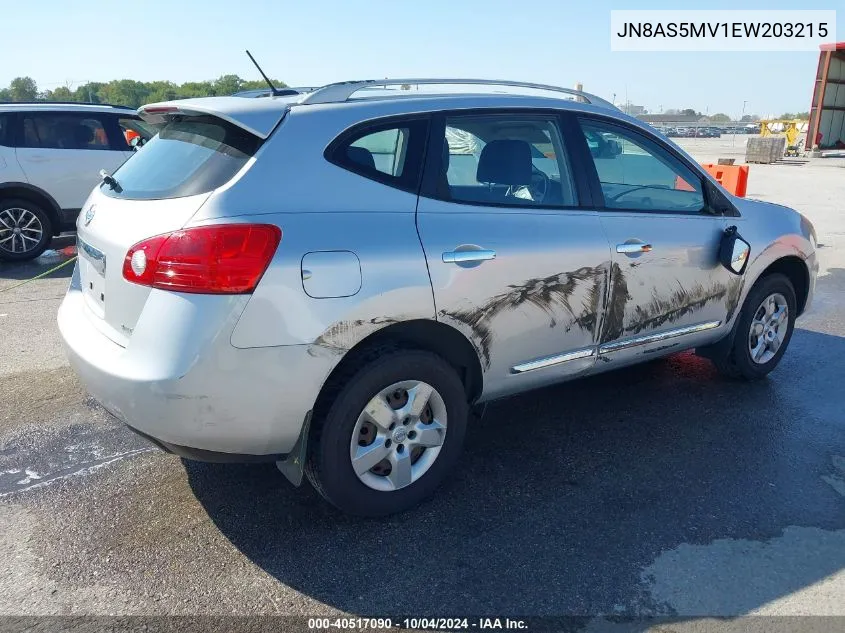 2014 Nissan Rogue Select S VIN: JN8AS5MV1EW203215 Lot: 40517090