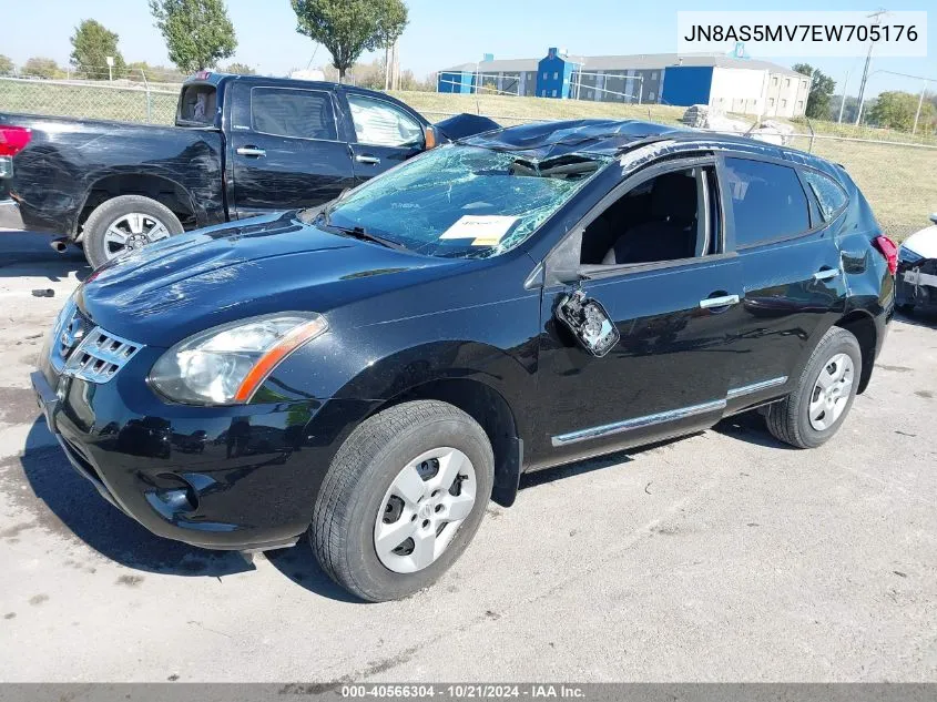 2014 Nissan Rogue Select S VIN: JN8AS5MV7EW705176 Lot: 40566304