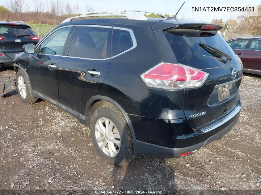 2014 Nissan Rogue Sv VIN: 5N1AT2MV7EC854451 Lot: 40667772