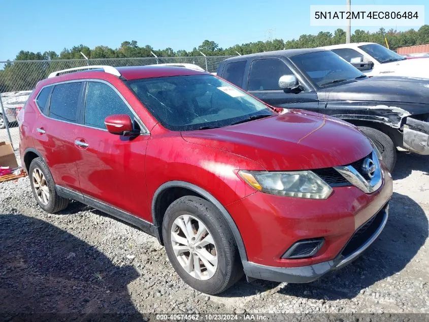 2014 Nissan Rogue Sv VIN: 5N1AT2MT4EC806484 Lot: 40674562