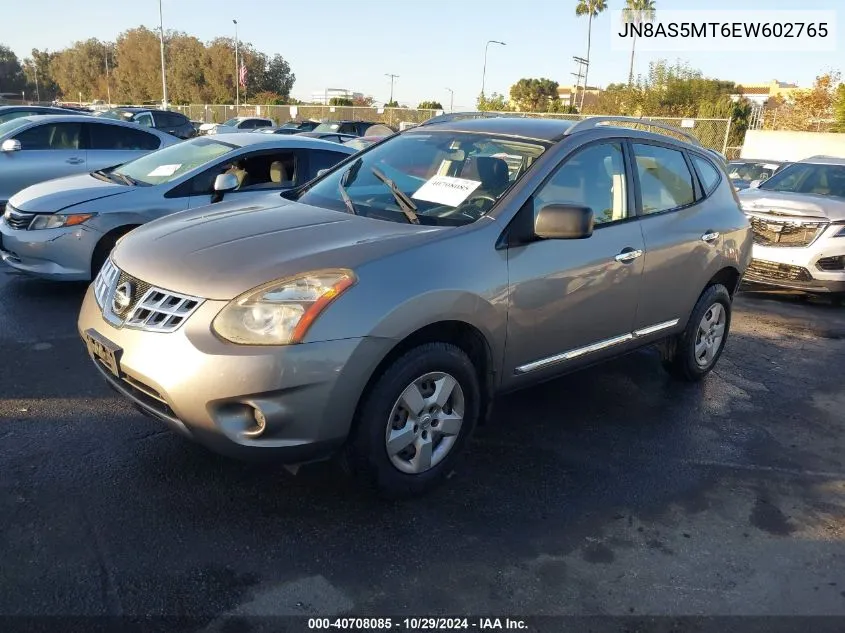 2014 Nissan Rogue Select S VIN: JN8AS5MT6EW602765 Lot: 40708085