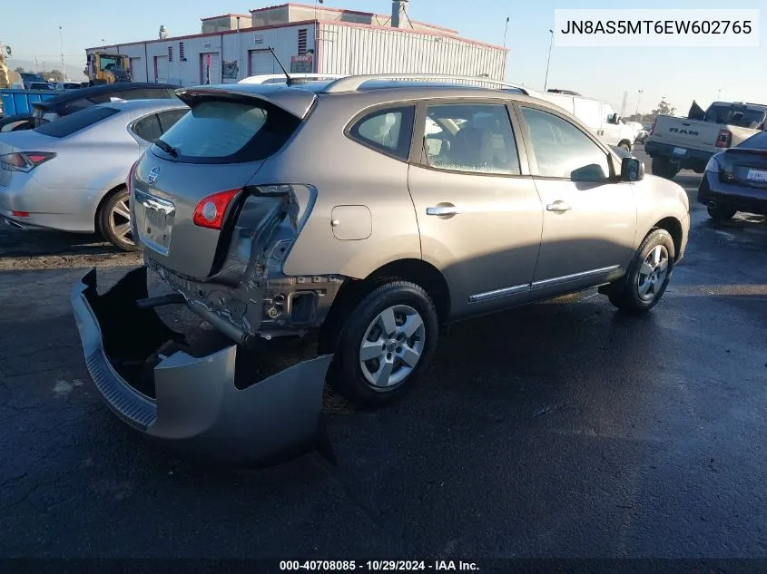 2014 Nissan Rogue Select S VIN: JN8AS5MT6EW602765 Lot: 40708085