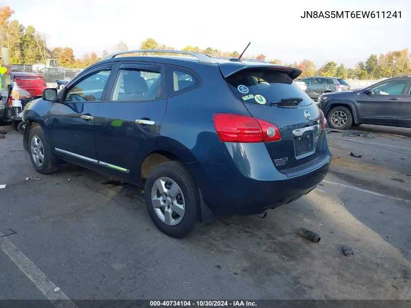 2014 Nissan Rogue Select S VIN: JN8AS5MT6EW611241 Lot: 40734104