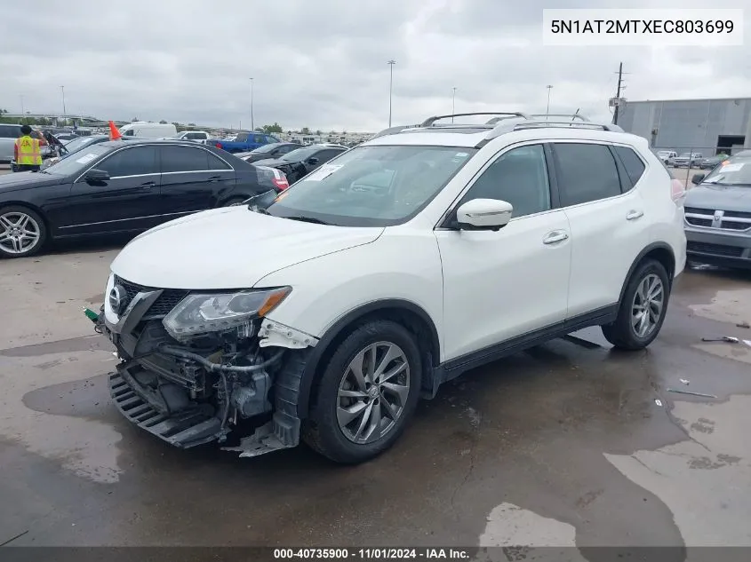 5N1AT2MTXEC803699 2014 Nissan Rogue Sl