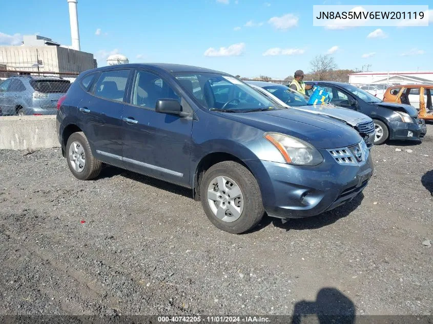 2014 Nissan Rogue Select S VIN: JN8AS5MV6EW201119 Lot: 40742205