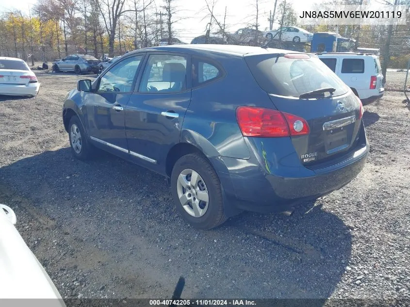 2014 Nissan Rogue Select S VIN: JN8AS5MV6EW201119 Lot: 40742205