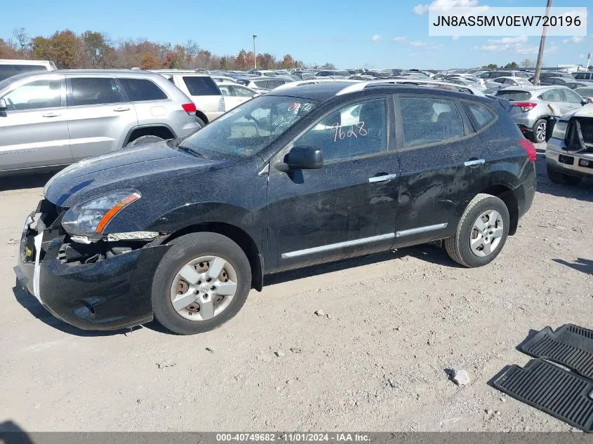 2014 Nissan Rogue Select S VIN: JN8AS5MV0EW720196 Lot: 40749682