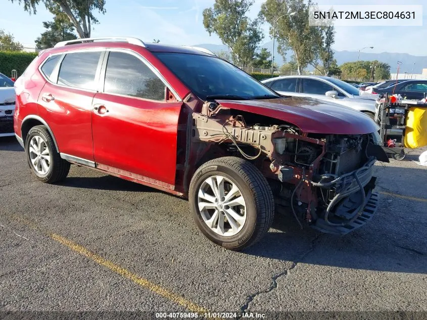 2014 Nissan Rogue Sv VIN: 5N1AT2ML3EC804631 Lot: 40759495