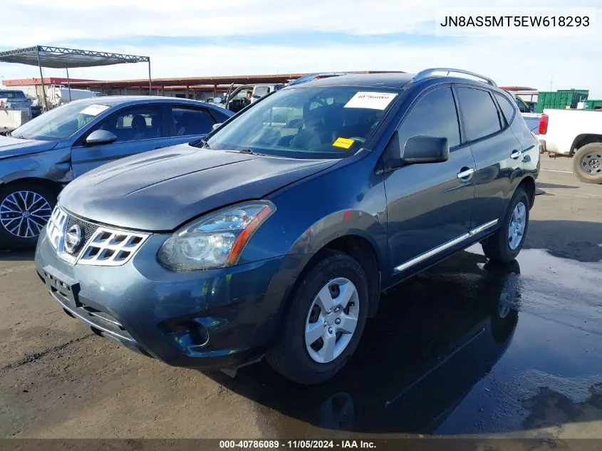 2014 Nissan Rogue Select S VIN: JN8AS5MT5EW618293 Lot: 40786089