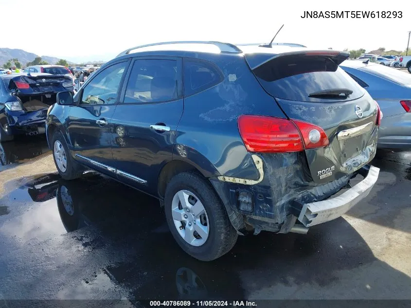 2014 Nissan Rogue Select S VIN: JN8AS5MT5EW618293 Lot: 40786089