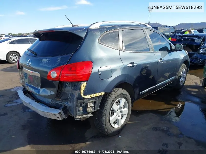 2014 Nissan Rogue Select S VIN: JN8AS5MT5EW618293 Lot: 40786089