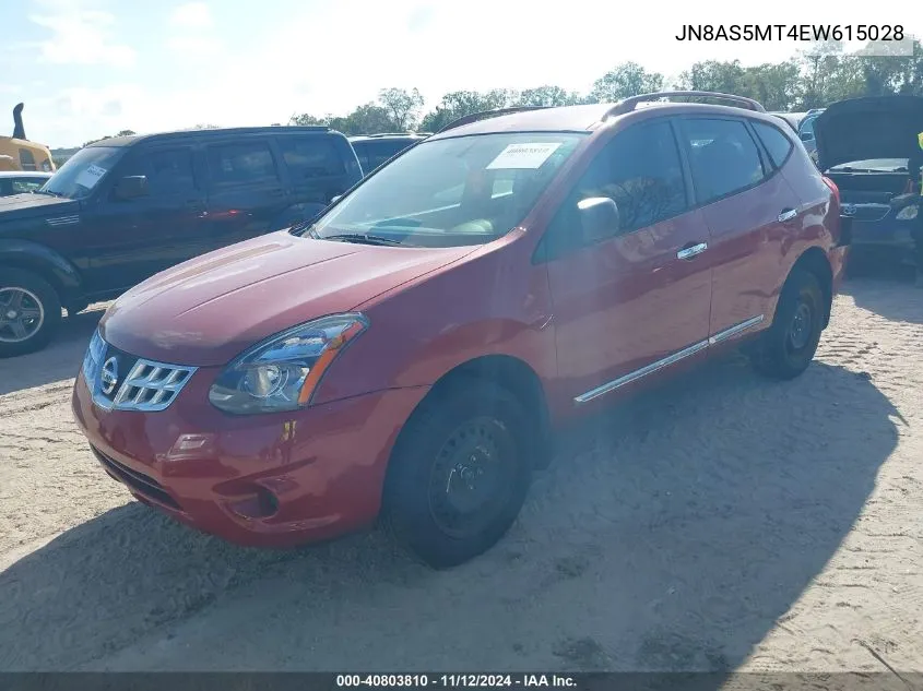 2014 Nissan Rogue Select S VIN: JN8AS5MT4EW615028 Lot: 40803810