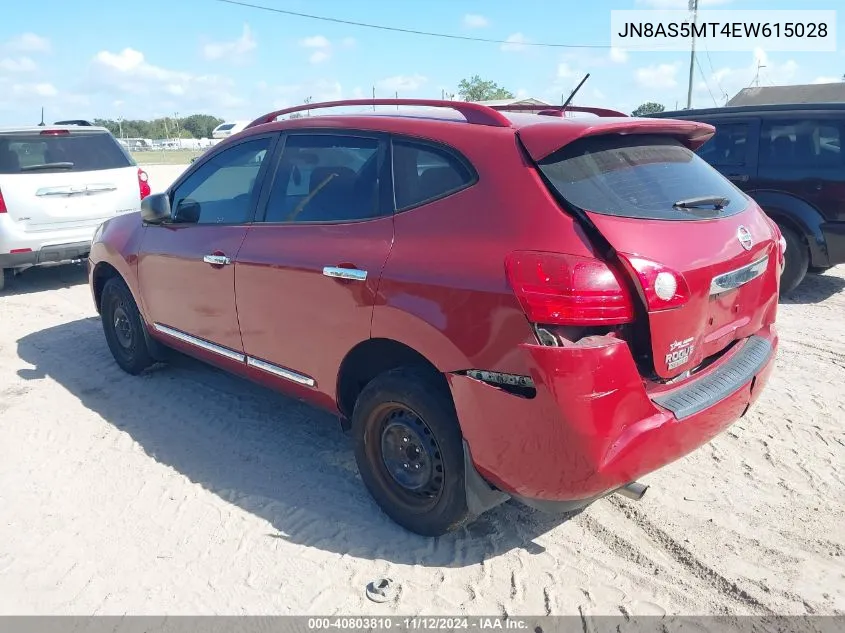 2014 Nissan Rogue Select S VIN: JN8AS5MT4EW615028 Lot: 40803810