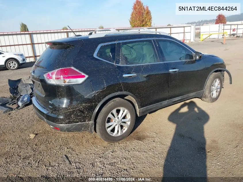 2014 Nissan Rogue Sv VIN: 5N1AT2ML4EC844264 Lot: 40814499