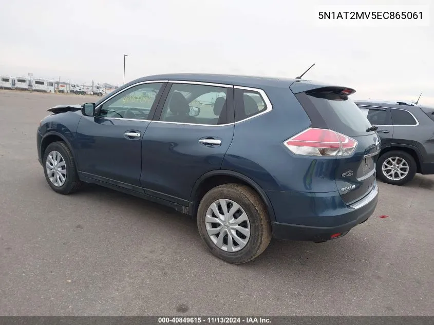 5N1AT2MV5EC865061 2014 Nissan Rogue S