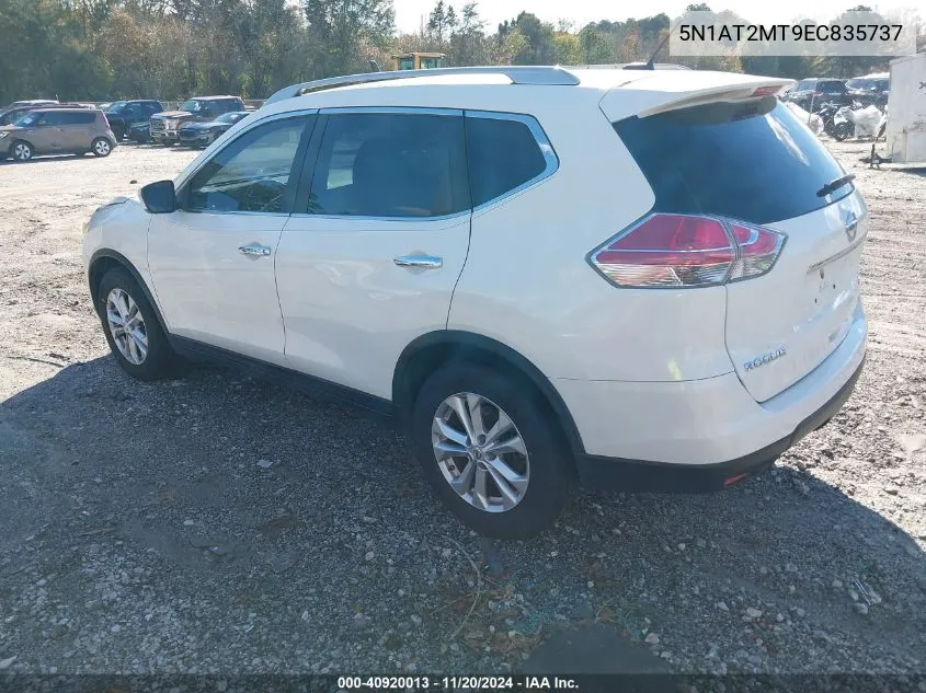 2014 Nissan Rogue Sv VIN: 5N1AT2MT9EC835737 Lot: 40920013