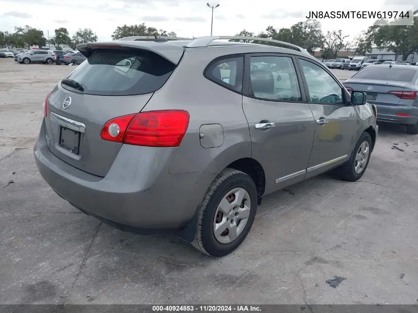 2014 Nissan Rogue Select S VIN: JN8AS5MT6EW619744 Lot: 40924853