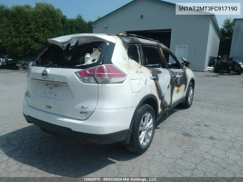 2015 Nissan Rogue S/Sl/Sv VIN: 5N1AT2MT3FC917190 Lot: 12062970