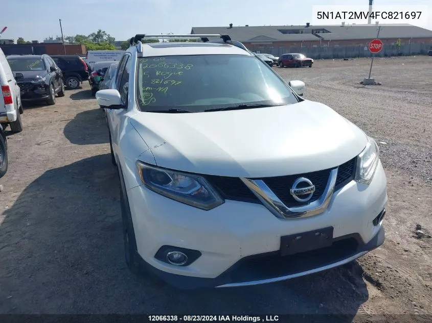 2015 Nissan Rogue VIN: 5N1AT2MV4FC821697 Lot: 12066338