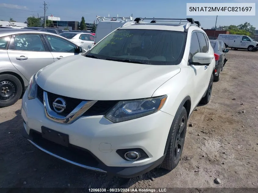 2015 Nissan Rogue VIN: 5N1AT2MV4FC821697 Lot: 12066338