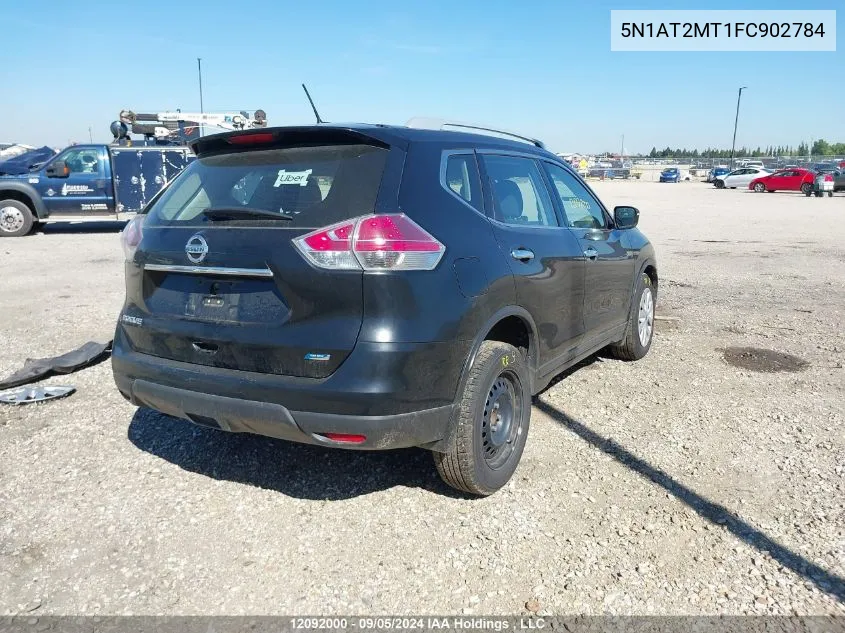 2015 Nissan Rogue VIN: 5N1AT2MT1FC902784 Lot: 12092000