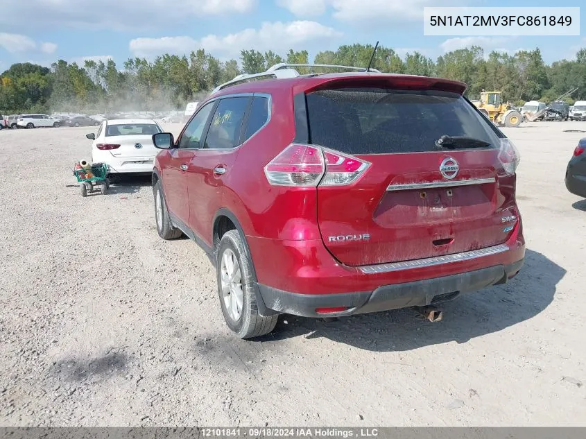 2015 Nissan Rogue VIN: 5N1AT2MV3FC861849 Lot: 12101841