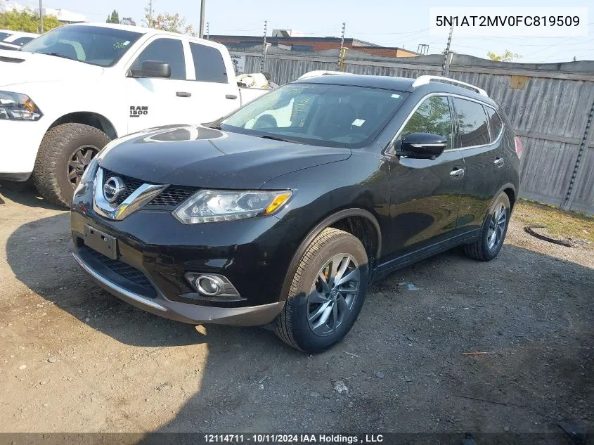 2015 Nissan Rogue S/Sl/Sv VIN: 5N1AT2MV0FC819509 Lot: 12114711