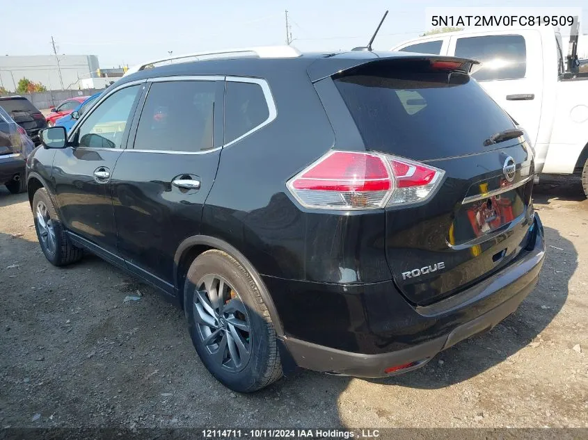 2015 Nissan Rogue S/Sl/Sv VIN: 5N1AT2MV0FC819509 Lot: 12114711