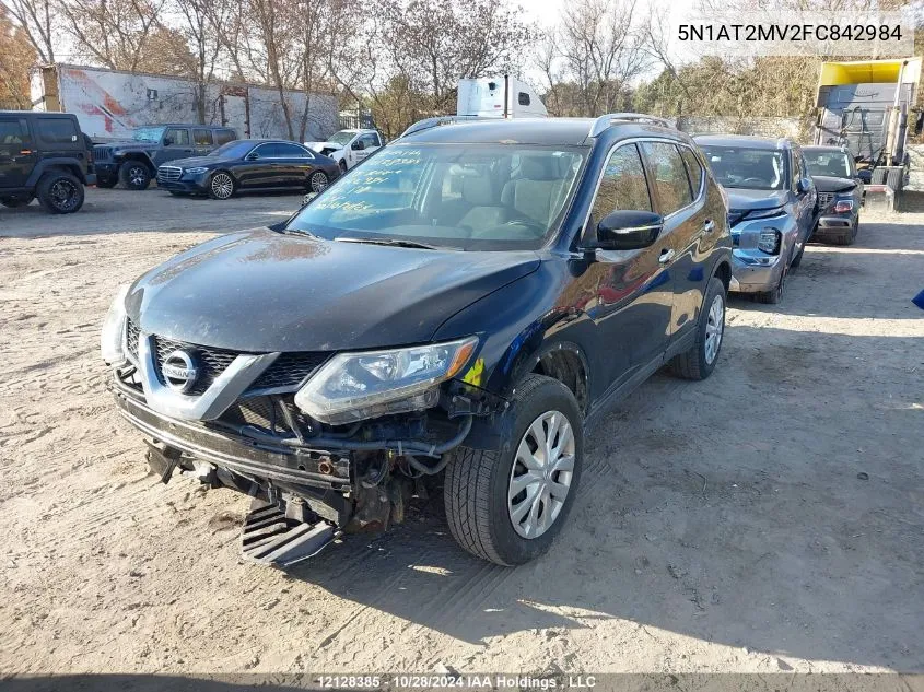 2015 Nissan Rogue VIN: 5N1AT2MV2FC842984 Lot: 12128385