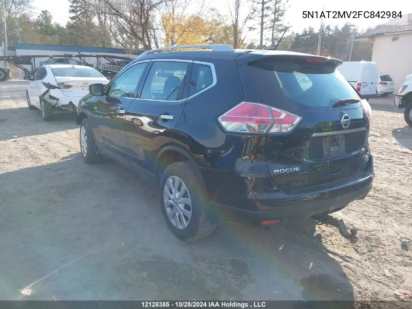 2015 Nissan Rogue VIN: 5N1AT2MV2FC842984 Lot: 12128385