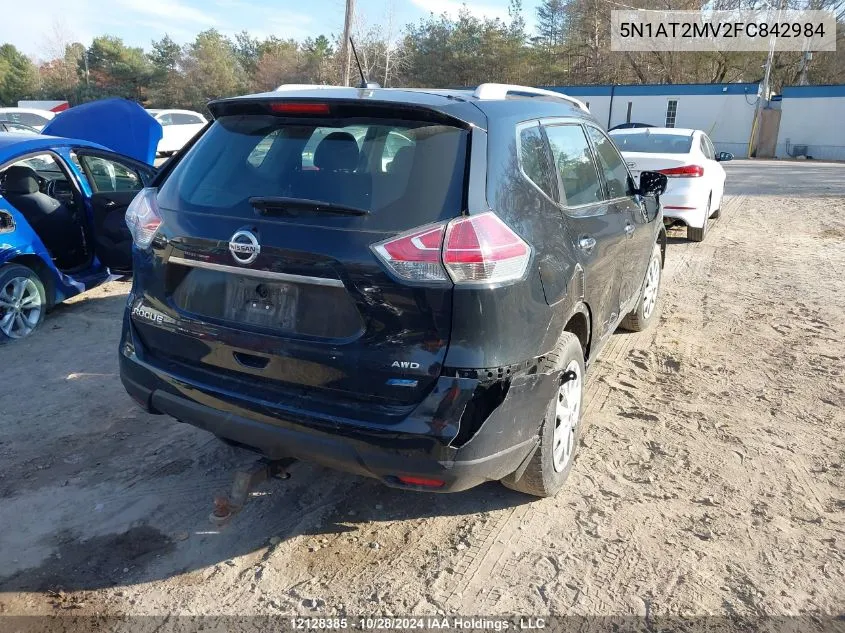 2015 Nissan Rogue VIN: 5N1AT2MV2FC842984 Lot: 12128385