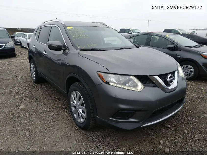 2015 Nissan Rogue VIN: 5N1AT2MV8FC829172 Lot: 12132105