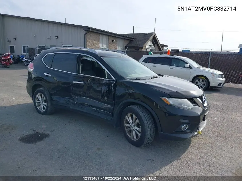 2015 Nissan Rogue VIN: 5N1AT2MV0FC832714 Lot: 12133487