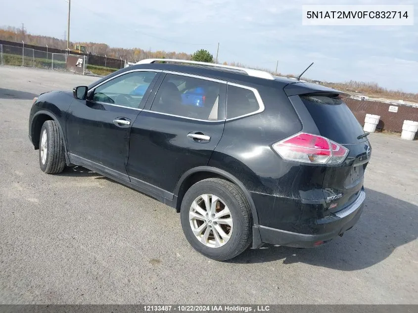 2015 Nissan Rogue VIN: 5N1AT2MV0FC832714 Lot: 12133487