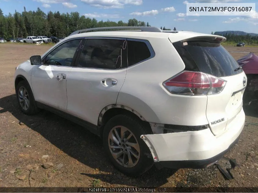 2015 Nissan Rogue VIN: 5N1AT2MV3FC916087 Lot: 12141725