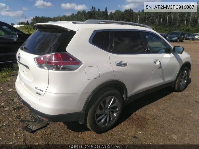 2015 Nissan Rogue VIN: 5N1AT2MV3FC916087 Lot: 12141725