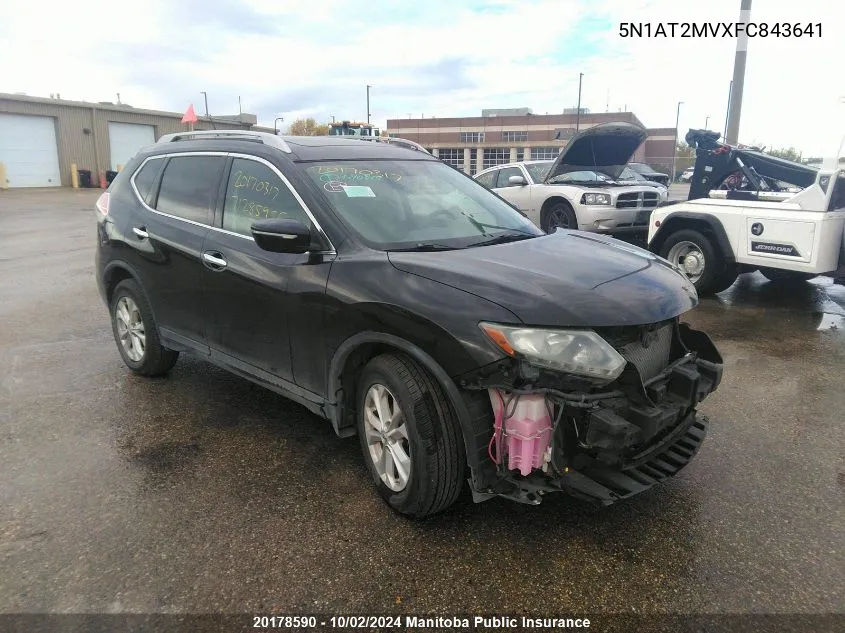 5N1AT2MVXFC843641 2015 Nissan Rogue Sv