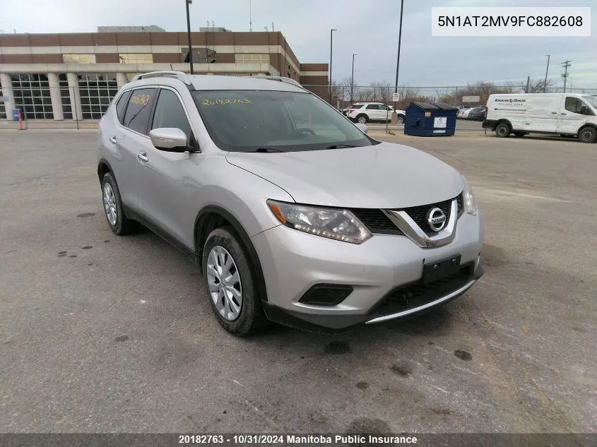 2015 Nissan Rogue S/Sl/Sv VIN: 5N1AT2MV9FC882608 Lot: 20182763