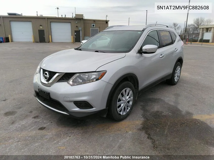 2015 Nissan Rogue S/Sl/Sv VIN: 5N1AT2MV9FC882608 Lot: 20182763