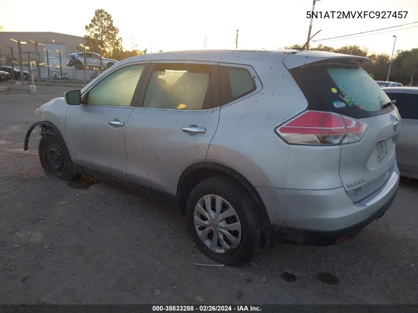 2015 Nissan Rogue S VIN: 5N1AT2MVXFC927457 Lot: 38833288