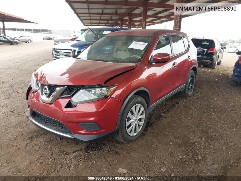 2015 Nissan Rogue S VIN: KNMAT2MT6FP508890 Lot: 38842849