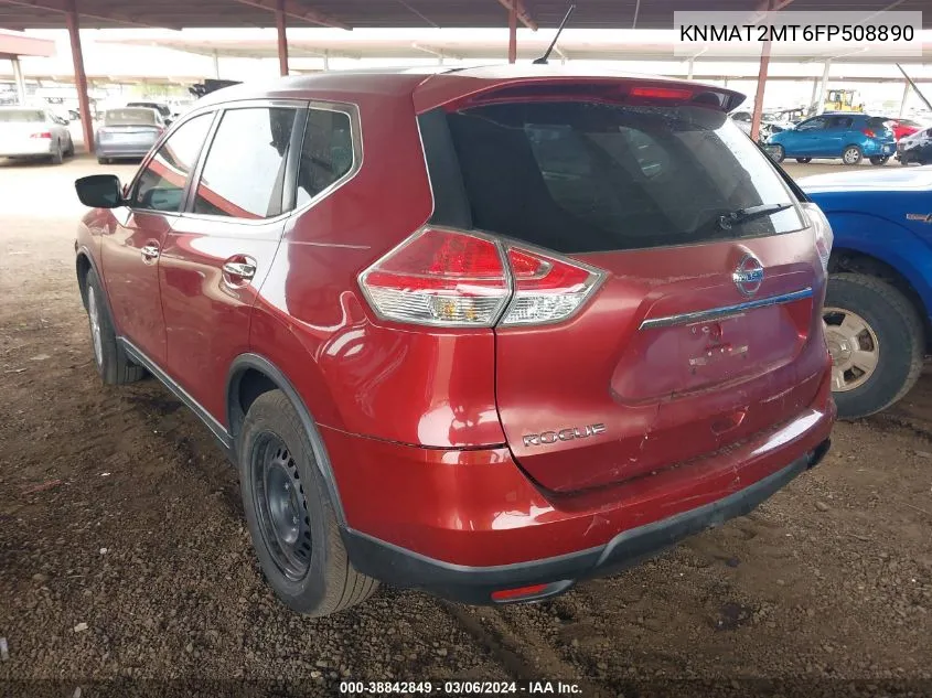 2015 Nissan Rogue S VIN: KNMAT2MT6FP508890 Lot: 38842849