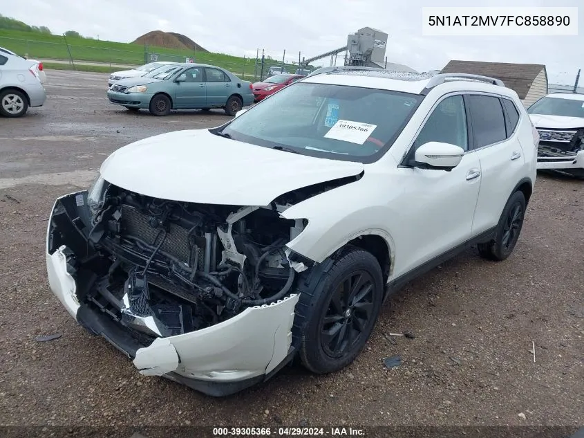 5N1AT2MV7FC858890 2015 Nissan Rogue Sl