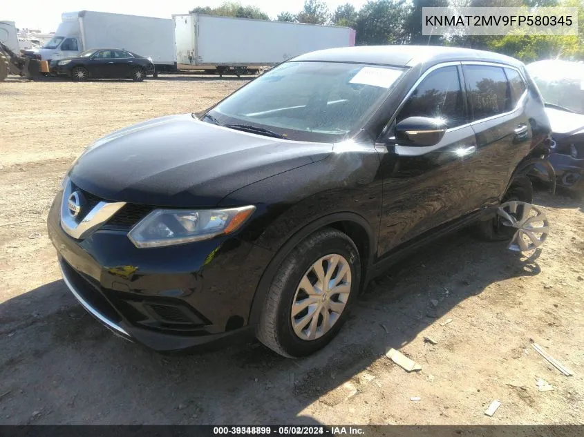 2015 Nissan Rogue S VIN: KNMAT2MV9FP580345 Lot: 39348899